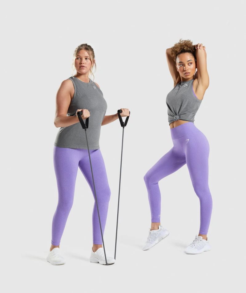 Podkoszulki Gymshark Vital Seamless 2.0 Light Damskie Szare | PL 462LUJ